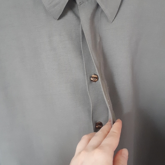 Dark Green Bruttini Men's Button Down Shirt - Picture 5 of 8